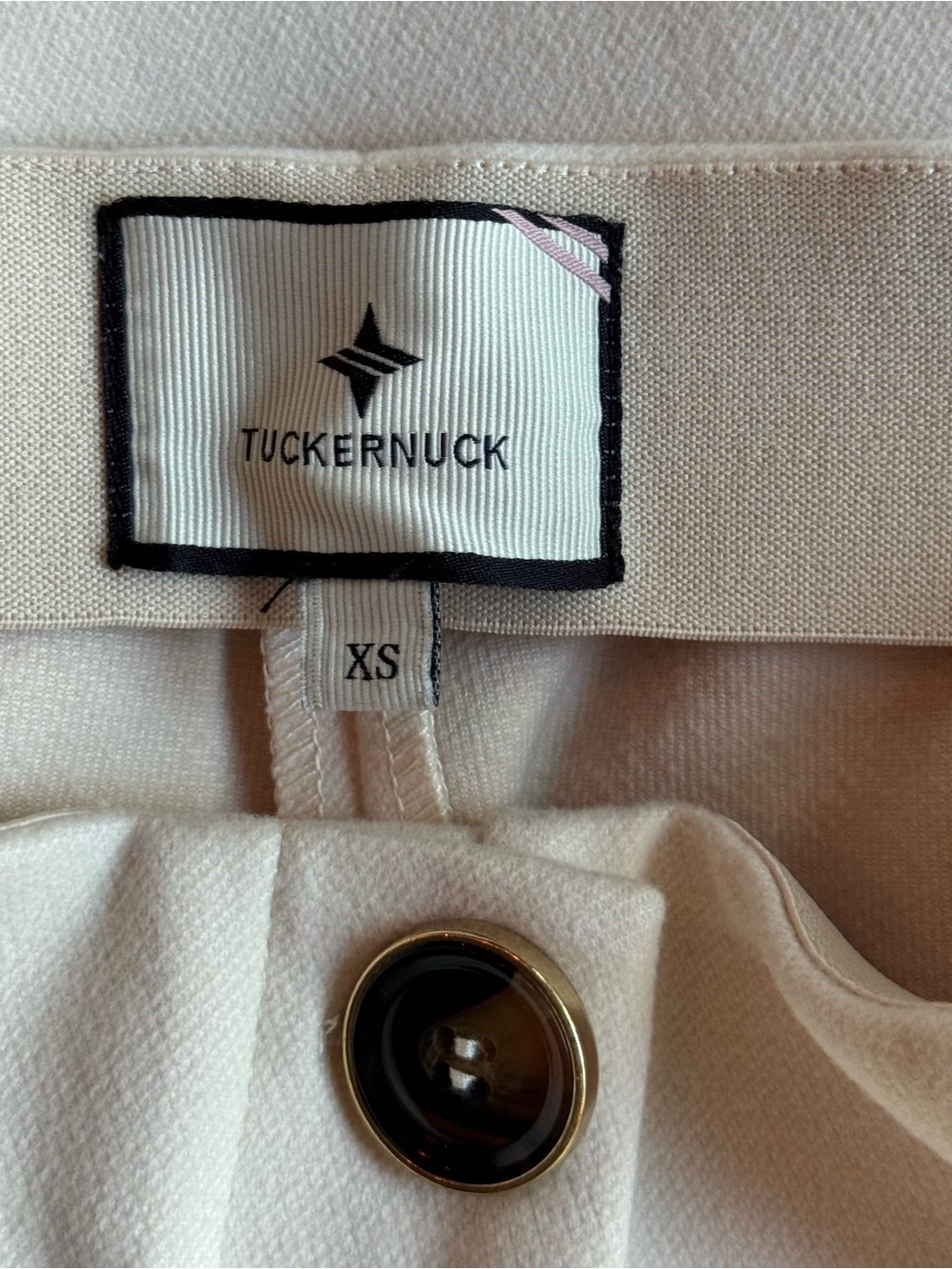 Tuckerneck - The Ashford Pants Faux Suede Women's Straight Cream - Picture 4 of 5